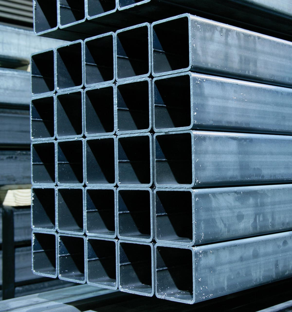 stack of steel bars