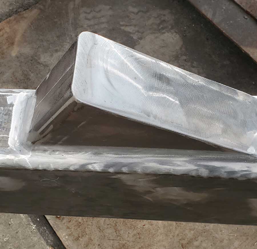 Smoothed out weld