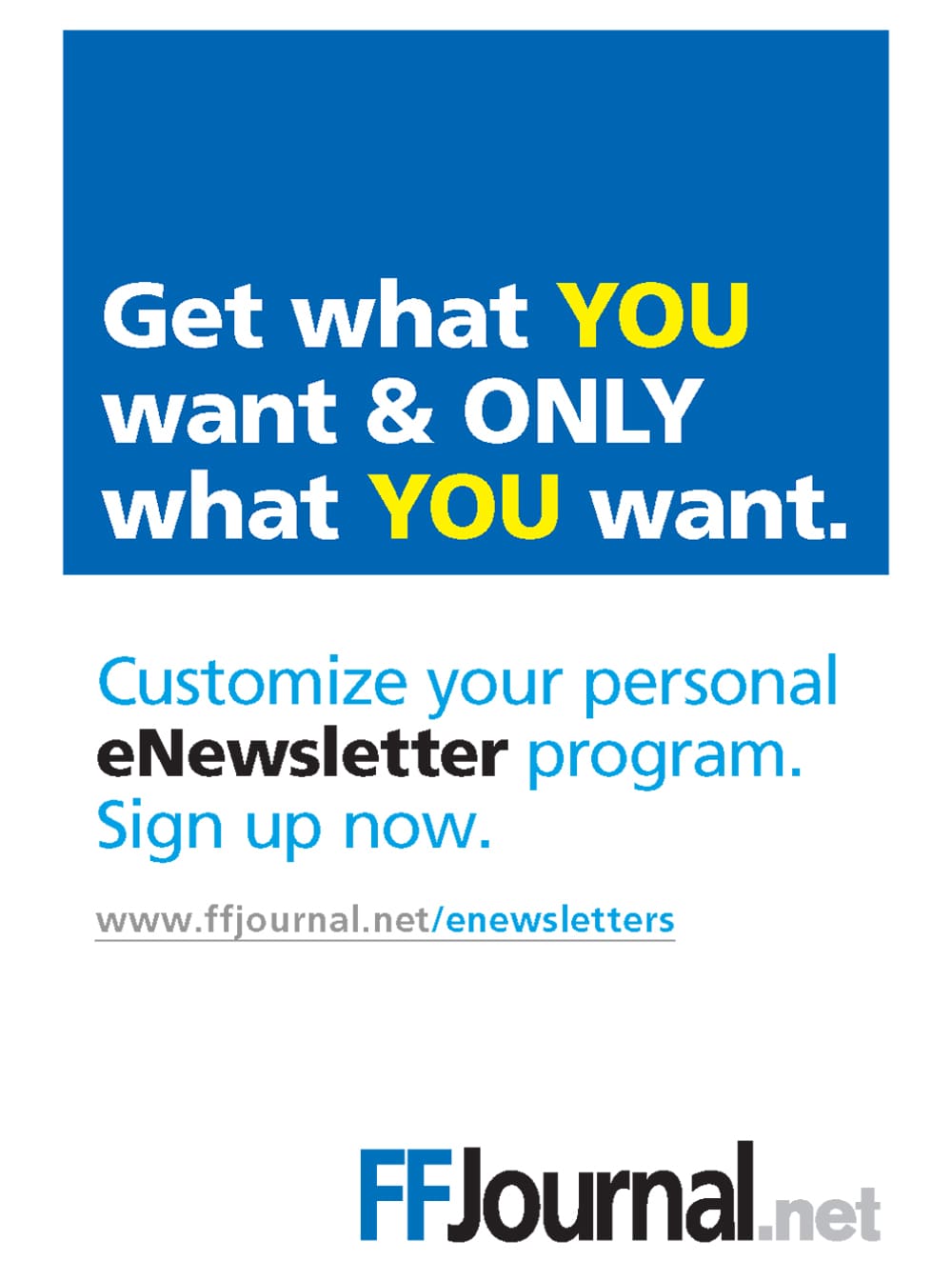 FF Journal Advertisement: FFI Journal eNewsletter