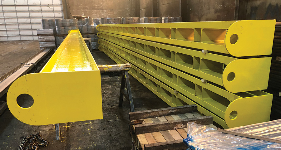 Sawing and Shearing fabricates racks for holding steel pipe and tubes and solid bars