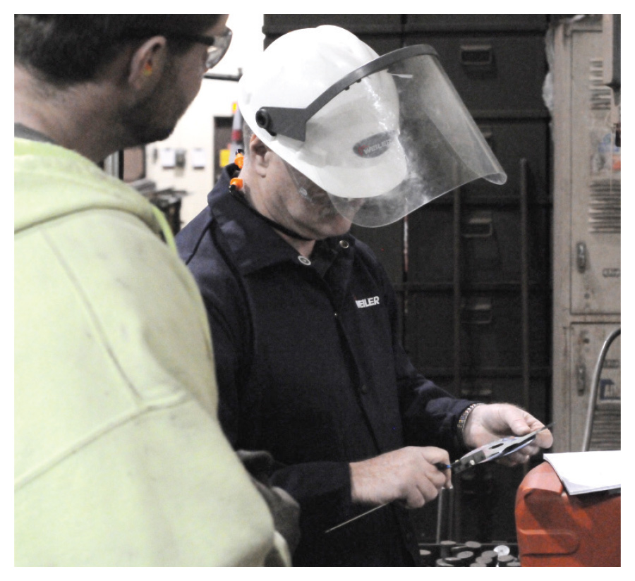 fabricators in factory using the right surface conditioning products