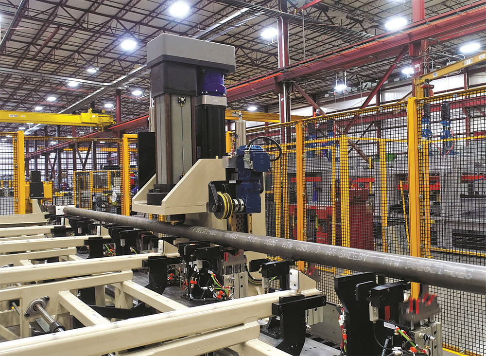 Automated, all-servo-controlled tube and bar straightening system