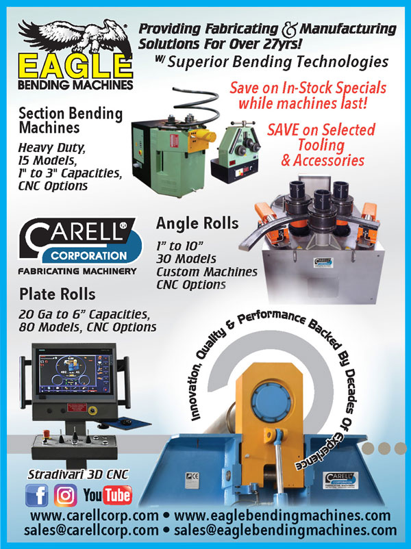 Carell Corp. and Eagle Bending Machine Advertisement