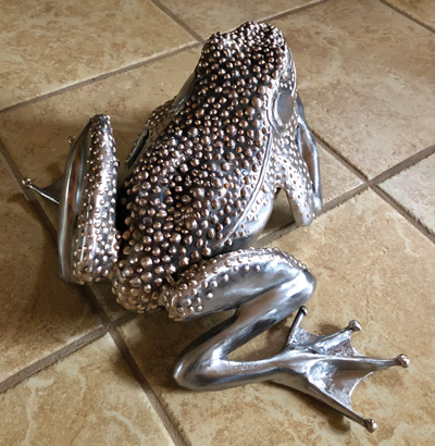 Sculpture of a Frog on Floor