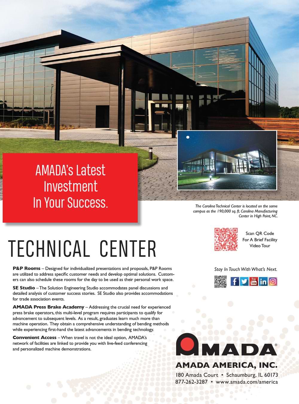 Amada America, Inc. Advertisement