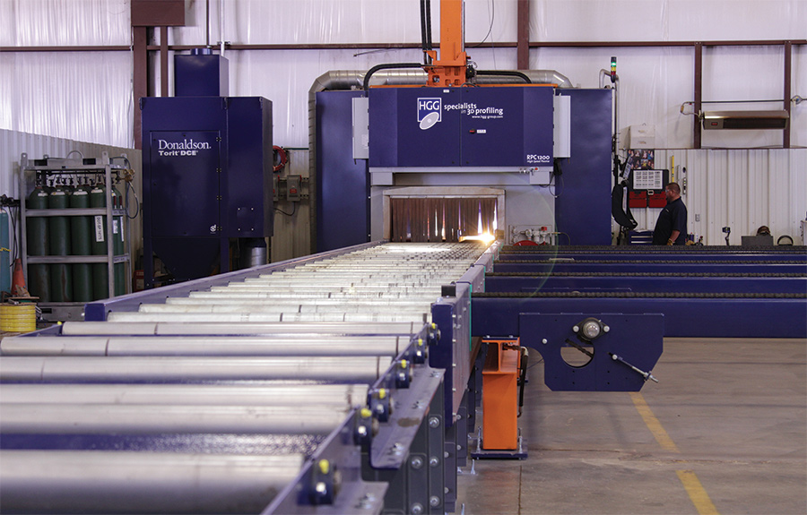 HGG’s RPC-1200 robotic beam cutting line also known as the beam profiler