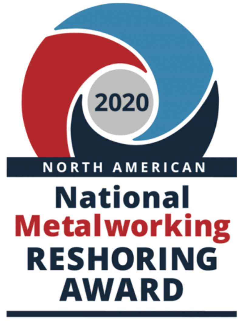National Metalworking Reshoring Award badge