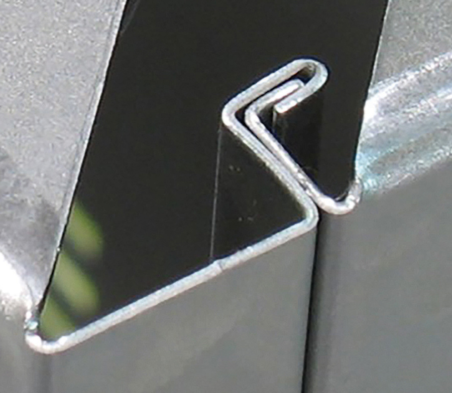 Panel bender made interlocking design possible.