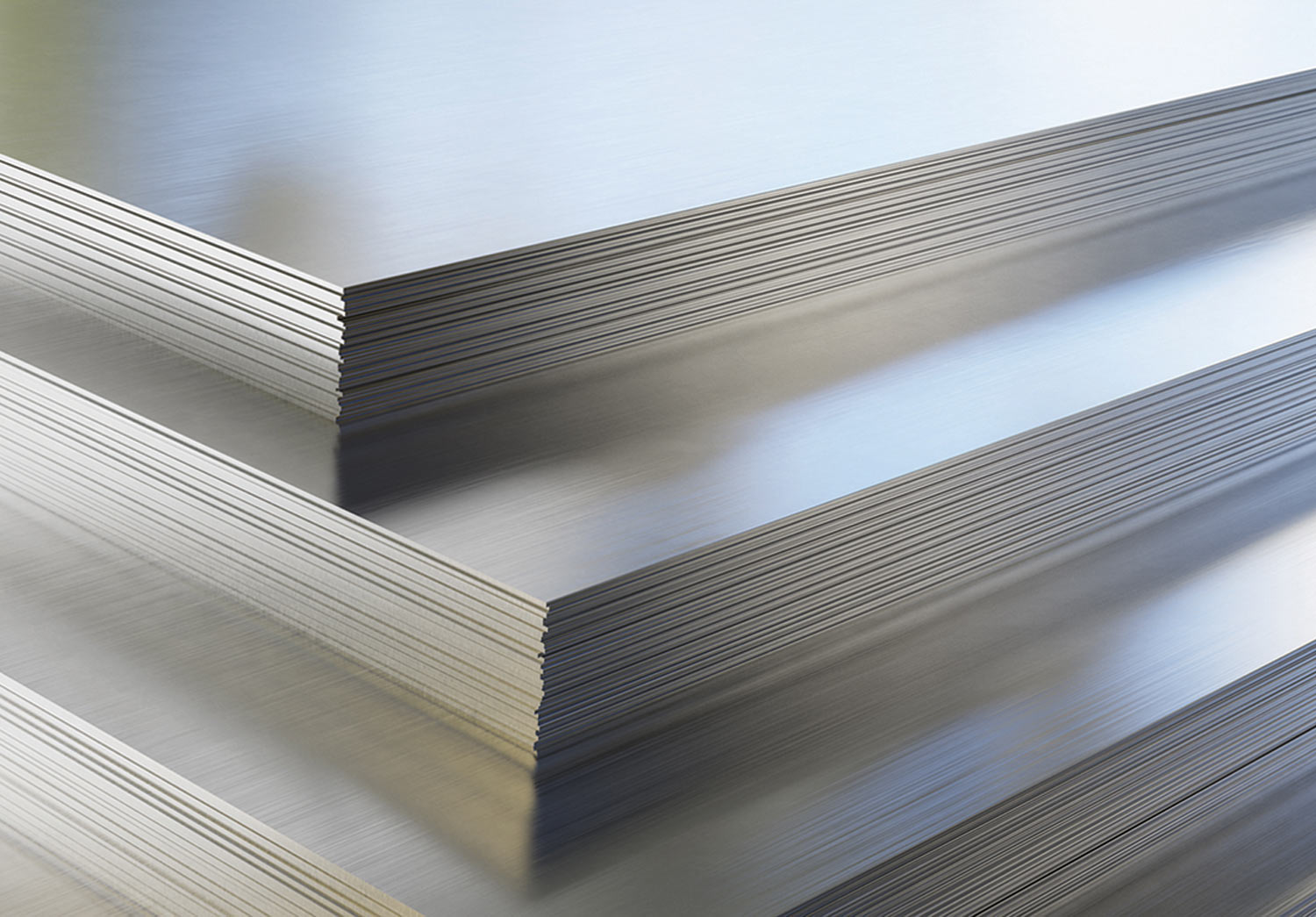 stacked sheets of metal
