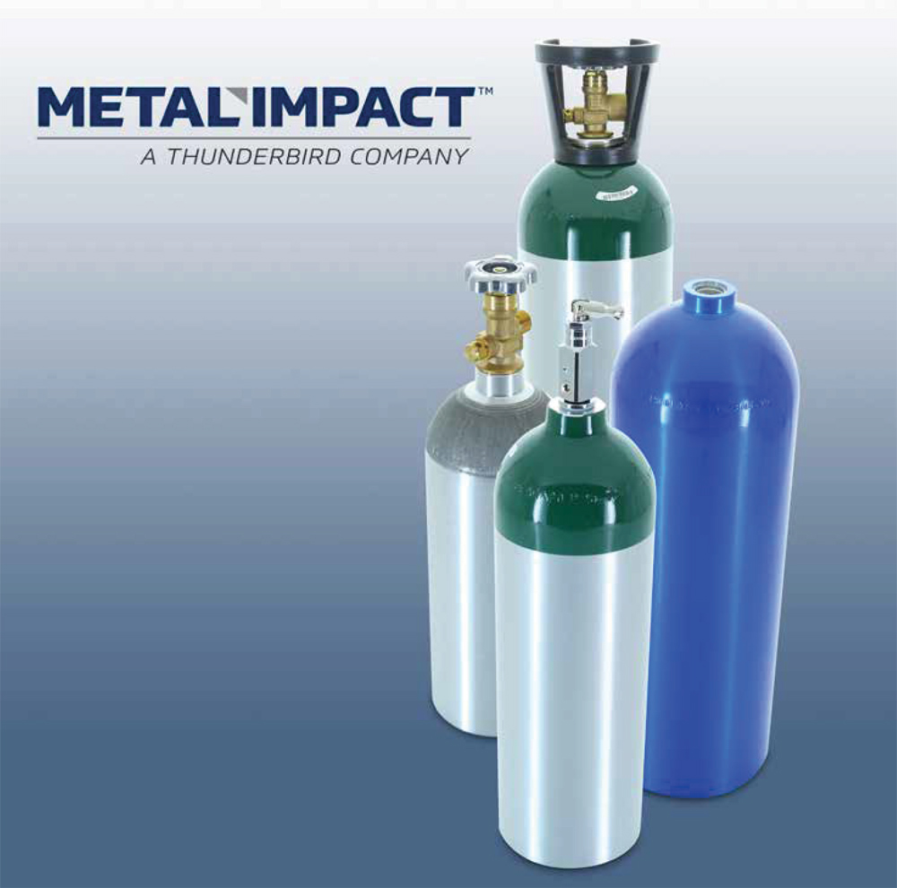 Metal Impact aluminum gas cylinders