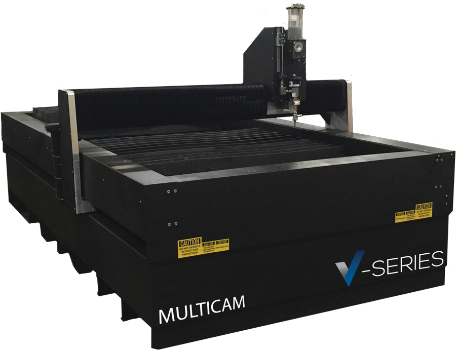 MultiCam’s V-Series CNC waterjet gives customers an economical entry-level machine