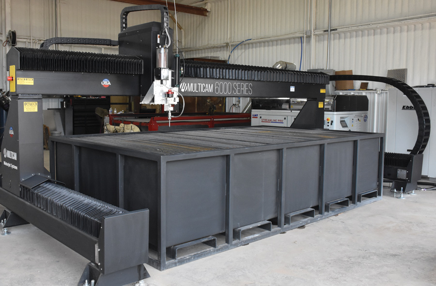 MultiCam’s 6000 series CNC waterjet gives fabricators a heavy-duty cutting option