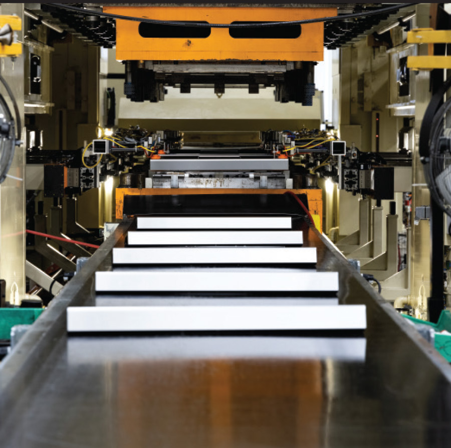 Servo presses with large bed sizes raise throughput, reduce die wear