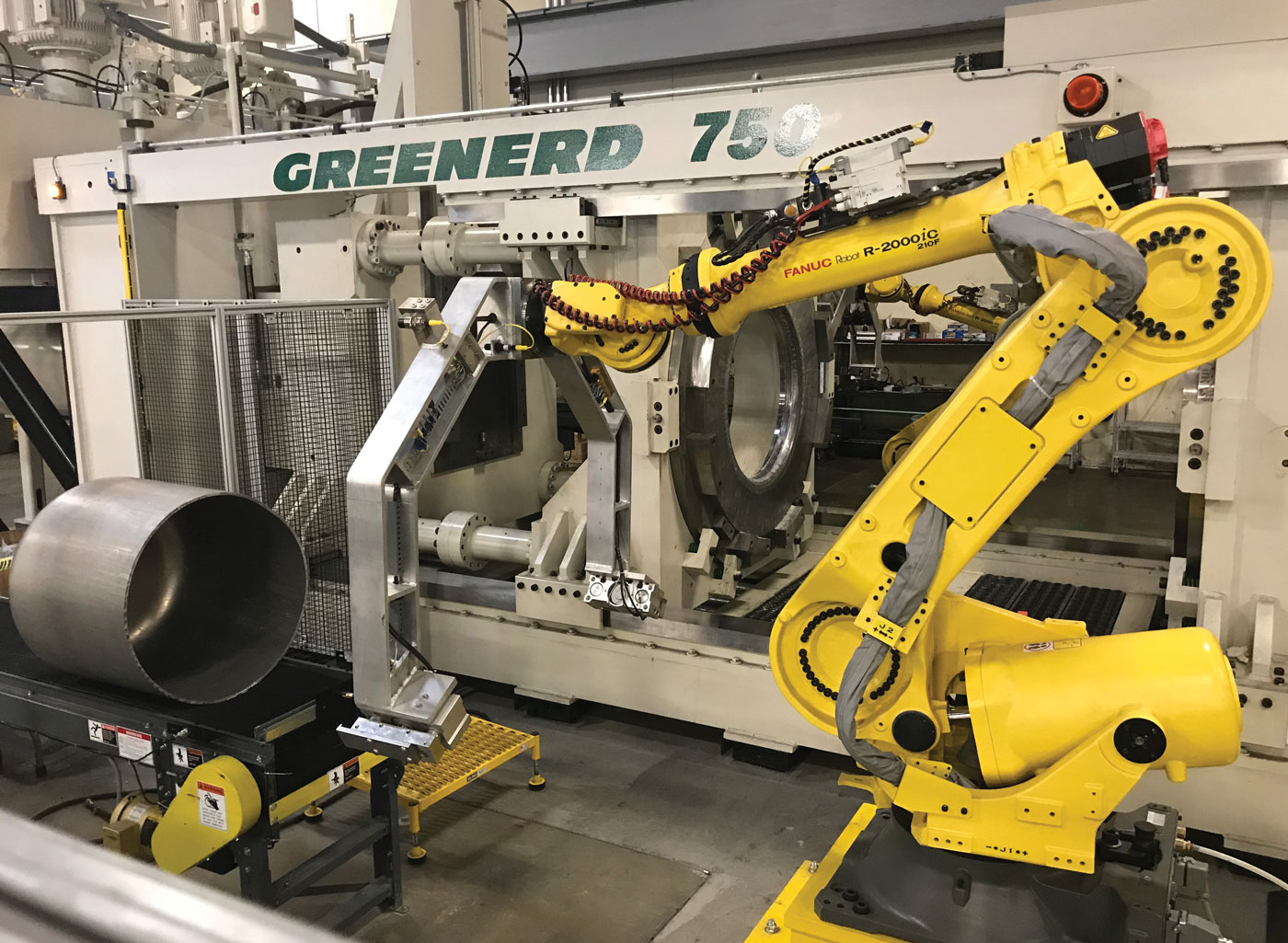 Custom 750-ton horizontal four-post gib-guided hydraulic press