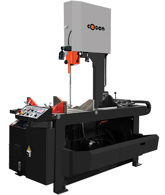 A Cosen bandsaw in partial side profile